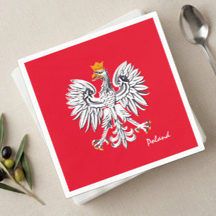 Polen Servetten, Poolse vlag, Adelaar, feest /spor Servet