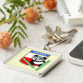 Polen Ski-springende Panda Sleutelhanger (Zijkant)