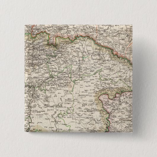 Polen, Slowakije Vierkante Button 5,1 Cm (Voorkant)