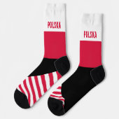 Polen Sokken, Poolse vlag kleuren / sport Sokken (Links)