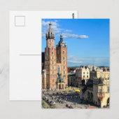 Polen St Mary's Basilica Krakow Old Town Briefkaart (Voorkant / Achterkant)