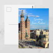 Polen St Mary's Basilica Krakow Personaliseert Briefkaart (Voorkant / Achterkant)