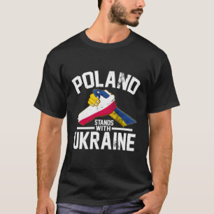 Polen staat met de Oekraïense Poolse vlag T-shirt