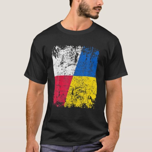 Polen staat met Oekraïne in Polen onder de vlag vi T-shirt (Voorkant)
