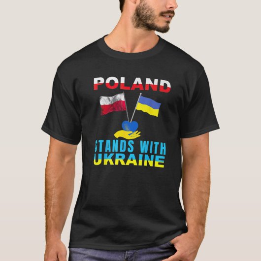 Polen steunt Oekraïne in Polen T-shirt (Voorkant)