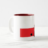 Polen Striker 1 Tweekleurige Koffiemok (Voorkant links)