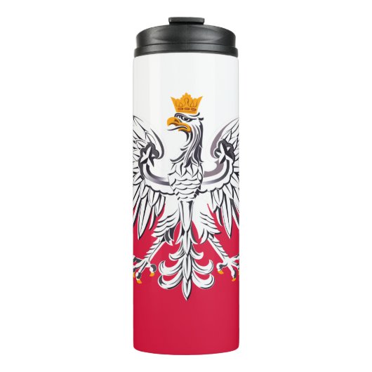 Polen Travel Mug, patriottische Poolse vlag Thermosbeker (Voorkant)