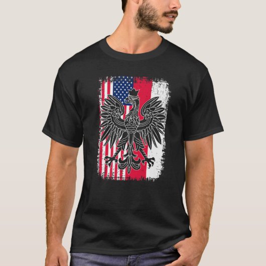 Polen Verenigde Staten Polski Polska Amerikaans Po T-shirt (Voorkant)