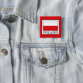 Polen Vierkante Button 5,1 Cm (In situ)
