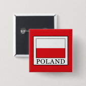 Polen Vierkante Button 5,1 Cm (Voorkant /achterkant)
