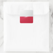 Polen vierkante glossy vlag sticker (Tas)