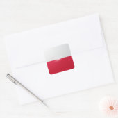 Polen vierkante glossy vlag sticker (Envelop)