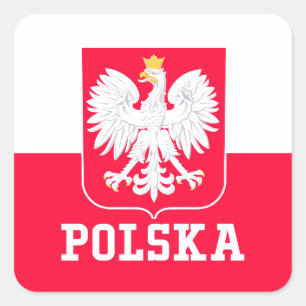 Polen Vierkante Sticker