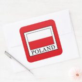 Polen Vierkante Sticker (Envelop)
