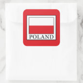 Polen Vierkante Sticker (Tas)