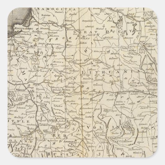 Polen Vierkante Sticker (Voorkant)