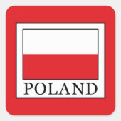 Polen Vierkante Sticker (Voorkant)