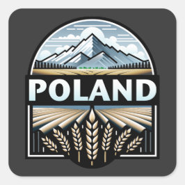 Polen Vierkante Sticker