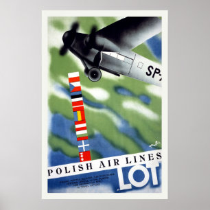 Polen Vintage Travel Poster