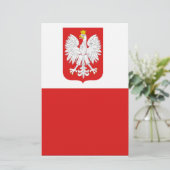 polen vlag briefpapier (Staand voorkant)