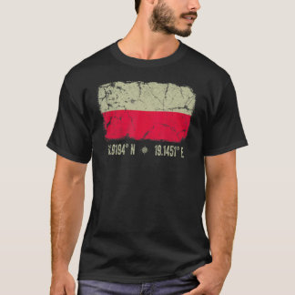 Polen Vlag Coördineert Mannen Vrouwen Pools Erfgoe T-shirt