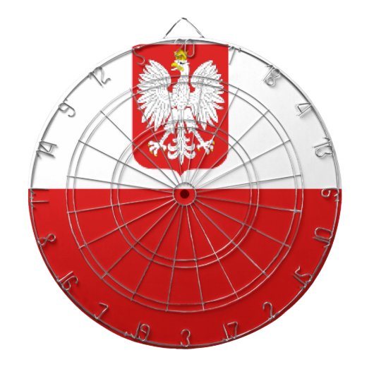 polen vlag dartbord (Voorkant)