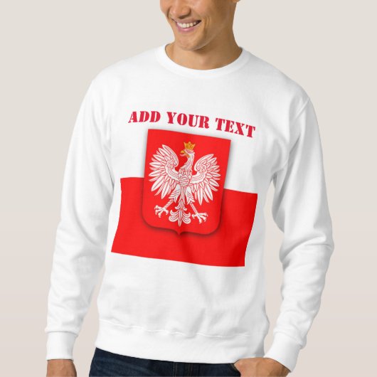Polen Vlag Football Soccer Pools Polska Trui (Voorkant)