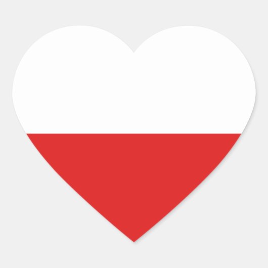 Polen Vlag Hart Sticker (Voorkant)