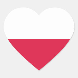 Polen Vlag Hart Sticker