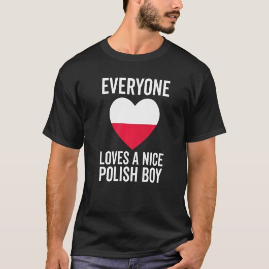 Polen vlag iedereen houdt van een mooie Poolse jon T-shirt (Voorkant)
