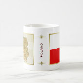 Polen Vlag + Kaart Mok (Center)