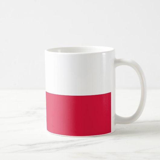 Polen Vlag Keramische Koffie Mok (Rechts)