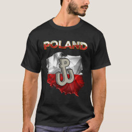 Polen Vlag met 'Polen' Tekst & Vechten Polen S T-shirt