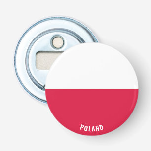 Polen vlag - Optionele patriottische botopening Button Flesopener