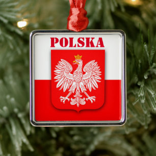 Polen Vlag Patriottisch embleem Erfgoed Polska Metalen Ornament