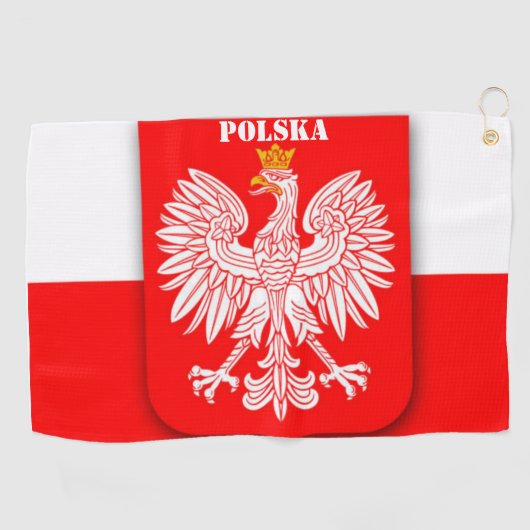 Polen Vlag Patriottisch Voetbal Polska Golfhanddoek (Horizontaal)
