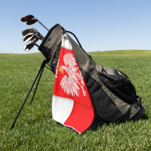 Polen Vlag Patriottisch Voetbal Polska Golfhanddoek (Groen)