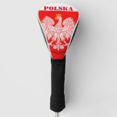 Polen Vlag Patriottisch Voetbal Polska Golfheadcover (Voorkant)
