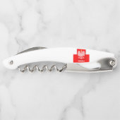 Polen Vlag Patriottisch Voetbal Polska Kurkentrekker (Achterkant)