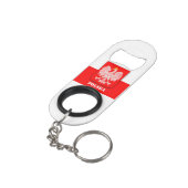 Polen Vlag Patriottisch Voetbal Polska Mini Flessenopener (Achterkant Gekanteld)