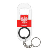 Polen Vlag Patriottisch Voetbal Polska Mini Flessenopener (Achterkant)