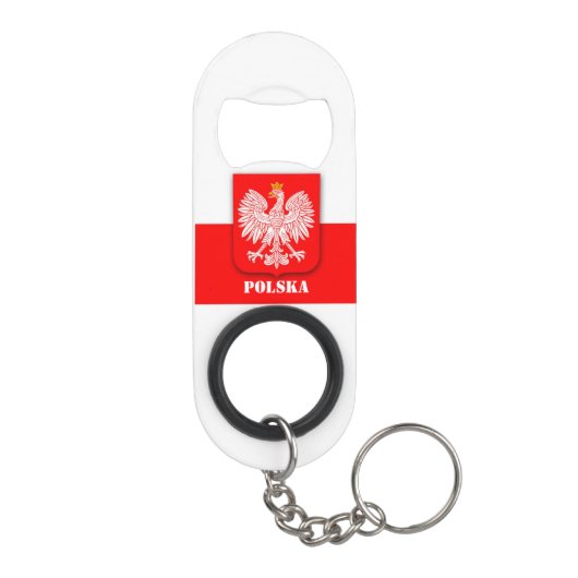 Polen Vlag Patriottisch Voetbal Polska Mini Flessenopener (Achterkant)
