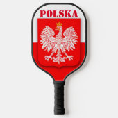 Polen Vlag Patriottisch Voetbal Polska Pickleball Paddle (Voorkant)