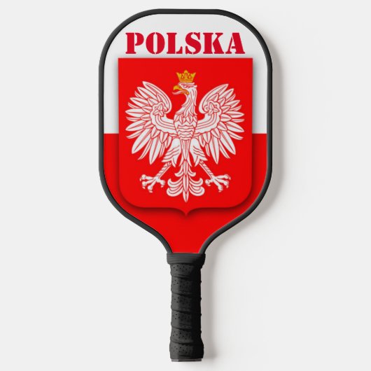 Polen Vlag Patriottisch Voetbal Polska Pickleball Paddle (Voorkant)