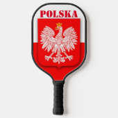 Polen Vlag Patriottisch Voetbal Polska Pickleball Paddle (Achterkant)