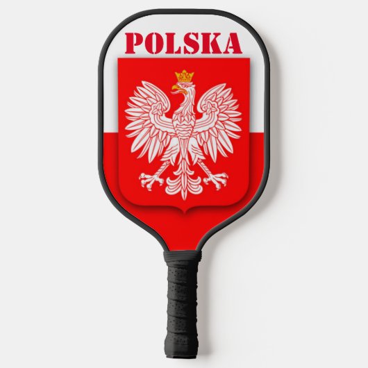 Polen Vlag Patriottisch Voetbal Polska Pickleball Paddle (Achterkant)