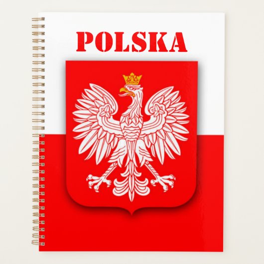 Polen Vlag Patriottisch Voetbal Polska Reizen Euro Planner (Voorkant)