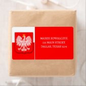 Polen Vlag Patriottisch Voetbal Polska Retouradres Etiket (Insitu)