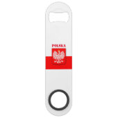 Polen Vlag Patriottisch Voetbal Polska Speed Flessenopener (Achterkant)