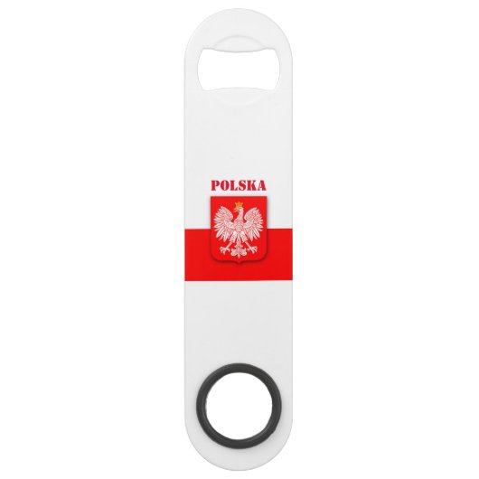Polen Vlag Patriottisch Voetbal Polska Speed Flessenopener (Voorkant)